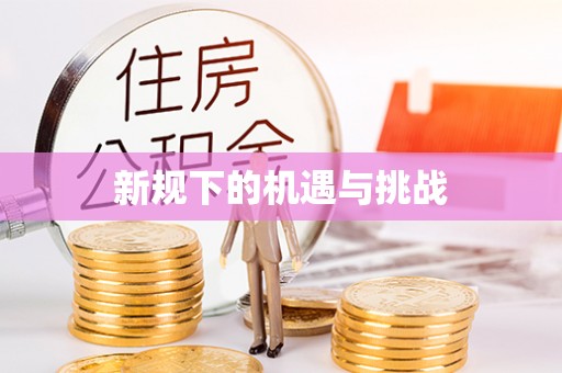 来安新规下的机遇与挑战